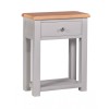 Diamond Oak Top Grey Painted Furniture Small Hall Table With Shelf