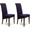 Homestyle Opus Oak Furniture Italia Purple Fabric Chair (Pair)