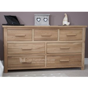 Opus Solid Oak Furniture 7 Drawer Multichest  