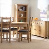 Canterbury Wax Oak Furniture Pair of Dining Chairs