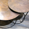 Ferro Graphic Silver Circular Side Table