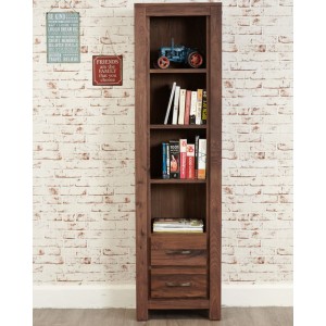 Mayan Walnut Furniture Tall Narrow Bookcase CWC01F