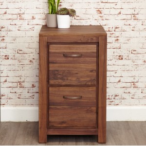 Mayan Walnut Furniture Two Drawer Filing Cabinet CWC07A