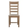 Heritage Smoked Oak Furniture Natural Ladder Back Dining Chair (Pair)