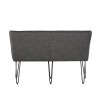 Metro Industrial Furniture Grey Leather Studded Back Bench 140cm  MET19-GR