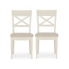 Montreux Oak & Antique White Furniture X Back Chair Pair