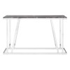 Ackley Chrome Metal Console Table With Black Marble Top 2405425