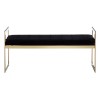 Allure Black Velvet Seat and Gold Metal Frame Bench 5502629