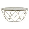 Allure Brushed Nickel Base and Semi Grey Glass Coffee Table 5501357