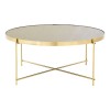 Allure Mirrored Glass and Gold Metal Coffee Table 5501440