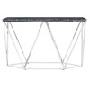 Allure Rectangular Black Marble and Metal Console Table 5501454