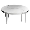 Allure Silver Finish Stainless Steel Round Coffee Table