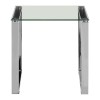Allure Square Chromed Metal and Clear Glass End Table 5502539