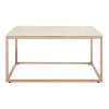 Allure Square Rose Gold and White Marble Coffee Table 5501441