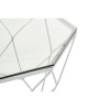 Allure Tempered Glass and Chrome Finish Metal Coffee Table 5501356
