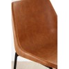 Dalston Vintage Camel Faux Leather and Metal Bar Stool 5501219