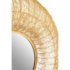 Templar Gold Finish Iron and Mirrored Glass Convex Wall Mirror (pair)
