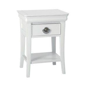 Bentley Designs Chantilly White Furniture 1 Drawer Night Stand 9016-71