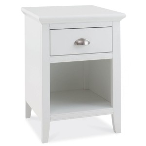 Hampstead White Painted Furniture 1 Drawer Bedside Cabinet 