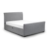 Julian Bowen Furniture Capri Light Grey Linen Fabric Double 4ft6 Bed with Drawers