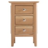 Bergen Oak Furniture Small Bedside Cabinet
