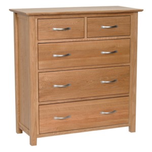 New Oak Furniture 2 Over 3 Chest of Drawers