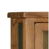 Devonshire Rustic Oak Furniture Glass Corner Display Cabinet RG45