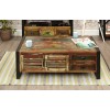 New Urban Chic Furniture 4 Door 4 Drawer Large Coffee Table IRF08B