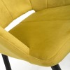 Shankar Nero Brushed Velvet Lime Gold Dining Chair Pair