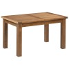 Divine Furniture Dortmund Rustic Oak Medium Extending Rectangular Dining Table With 2 Extensions