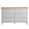 Piccadilly Grey Painted Furniture 6 Drawer Chest