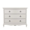 Willis & Gambier Etienne Soft Grey Painted 3 Drawer Low Bedroom Chest