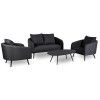 Maze Lounge Outdoor Fabric Ambition Charcoal 2 Seat Sofa Set