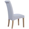 Divine Furniture Dortmund Oak Westbury Light Grey Rollback Dining Chair