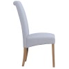 Divine Furniture Dortmund Oak Westbury Light Grey Rollback Dining Chair