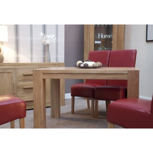 Trend Solid Oak Furniture Small Dining Table 125cm